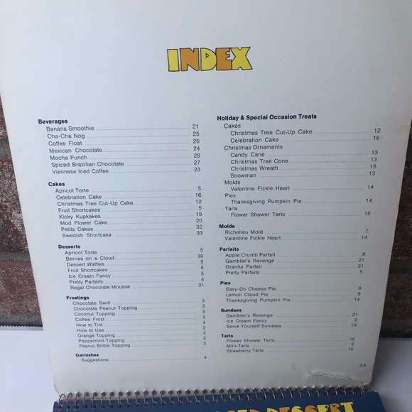 The Well Dressed Dessert Flip Page Cookbook 1st Print Vintage 1969 Cool Whip - Picture 6 of 9